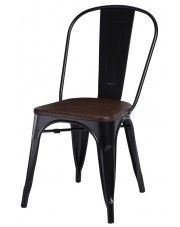 Krzesło loftowe Kimmi 2X - czarne w sklepie Edinos.pl