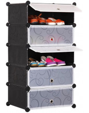 Czarna szafka modułowa na buty - Zofis
