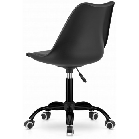 nowoczesne krzesło obrotowe czarne w stylu skandynawskim rawis