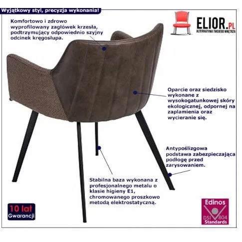 Fotografia Krzesło vintage Estran - brązowe z kategorii Krzesła