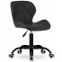 czarne tapicerowane krzesło obrotowe do biurka renes 6x