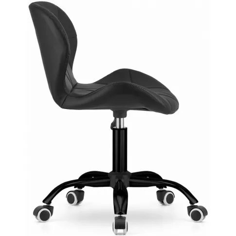 krzesło obrotowe czarne tapicerowane renes 6x