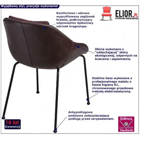 Fotografia Krzesło kubełkowe vintage Epir - brązowe z kategorii Strona główna