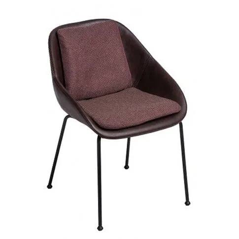 Zdjęcie produktu Krzesło kubełkowe vintage Ranya - brązowe.
