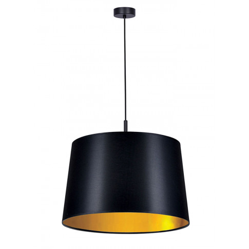 Lampa wisząca z czarno-złotym abażurem S911-Brila