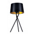 Czarno-złota lampka stołowa na trójnogu S913-Brila