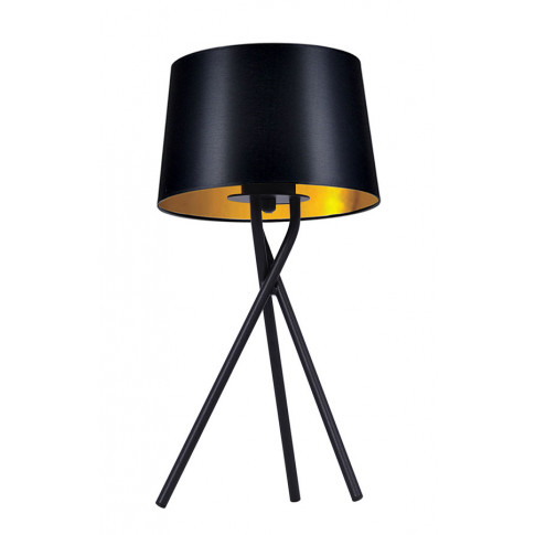Czarno-złota lampka stołowa na trójnogu S913-Brila