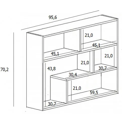 Wymiary regału wiszącego Germio