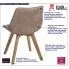 Fotografia Krzesło pikowane Ondo - beżowe z kategorii Krzesła