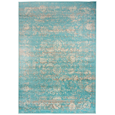 nowoczesny turkusowy dywan prostokątny retro mosani 3x