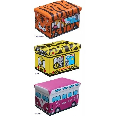 Zdjęcie pufa dziecięca autobus Panamo różowa | Edinos.pl