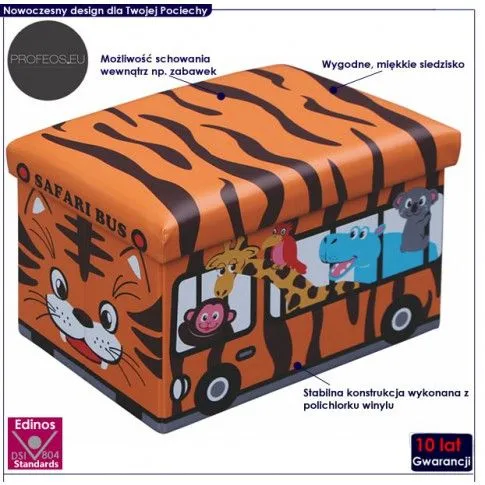 Fotografia Pufa dziecięca Panamo - różowa z kategorii Pokój dziecięcy