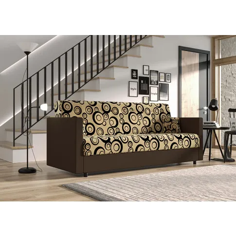 Wizualizacja aranżacji wersalki brązowy beżowy kółka Davon