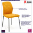 Żółte tapicerowane krzesło Rimo