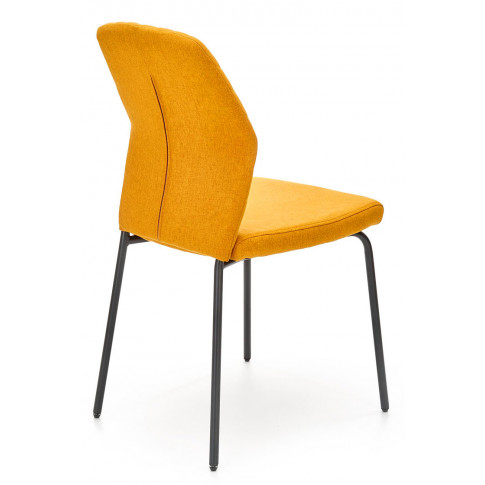 Pikowane żółte krzesło Rimo