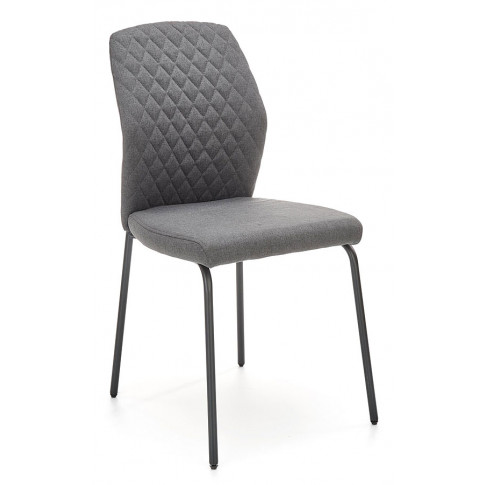 Szare nowoczesne krzesło pikowane Rimo