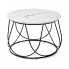 Okrągły stolik kawowy Rella 3X - biały marmur