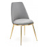 Szare tapicerowane welurem krzesło glamour - Gasso