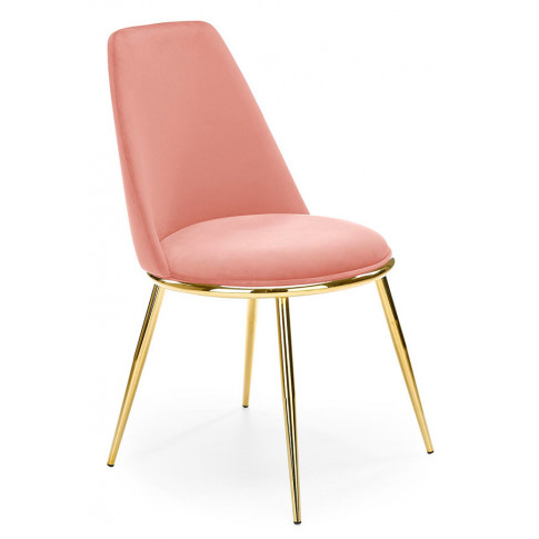 Różowe welurowe krzesło Gasso