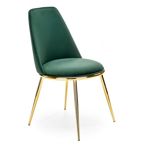 Zielone welurowe krzesło Gasso