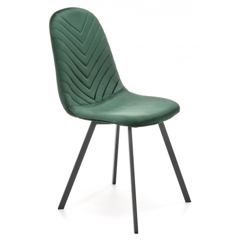 Zielone krzesło welurowe Xaros