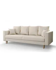 Kremowa sofa rozkładana na nóżkach - Diamante w sklepie Edinos.pl