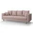 Różowa welurowa sofa rozkładana - Diamante