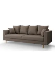 Jasnobrązowa sofa rozkładana - Diamante w sklepie Edinos.pl