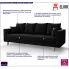 Sofa rozkładana czarna Diamante