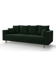 Zielona rozkładana sofa na nóżkach - Diamante w sklepie Edinos.pl
