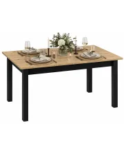 Rozkładany stół w stylu industrialnym dąb artisan - QA-10 w sklepie Edinos.pl