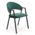Zielone welurowe krzesło Elores