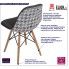 Fotografia Fotel Loko - szary + naturalne drewno z kategorii Krzesła tapicerowane