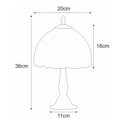 Wymiary lampki S943-Perla