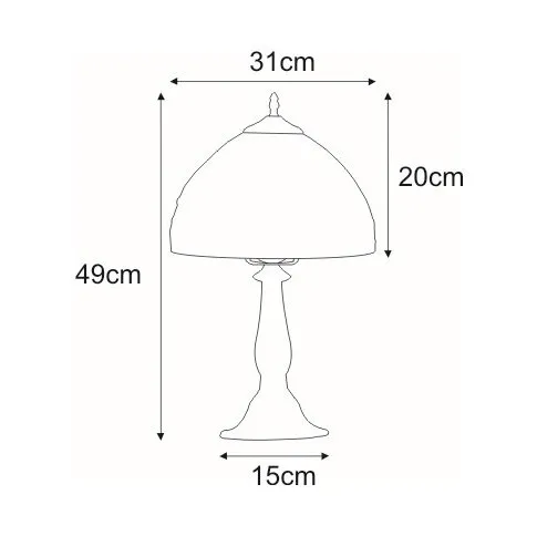 Wymiary lampki S945-Vesta