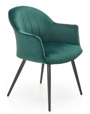 Zielone nowoczesne krzesło welurowe - Irox w sklepie Edinos.pl