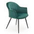 Zielone nowoczesne krzesło welurowe - Irox