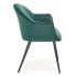 Zielone welurowe krzesło Irox