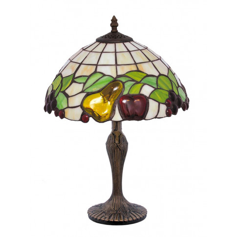 Kolorowa lampa stołowa z witrażowym kloszem S947-Oxana