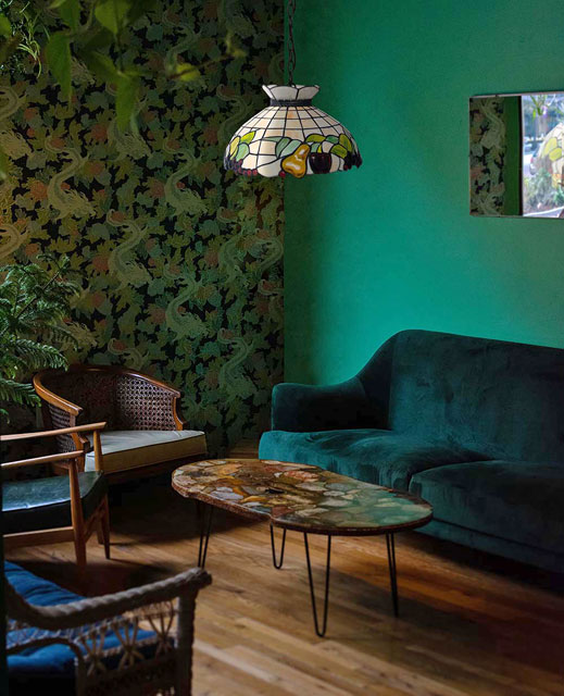 Witrażowy żyrandol w stylu retro S948-Vildo