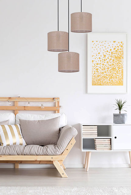 Lampa wisząca w stylu boho z 3 abażurami S954-Dantino