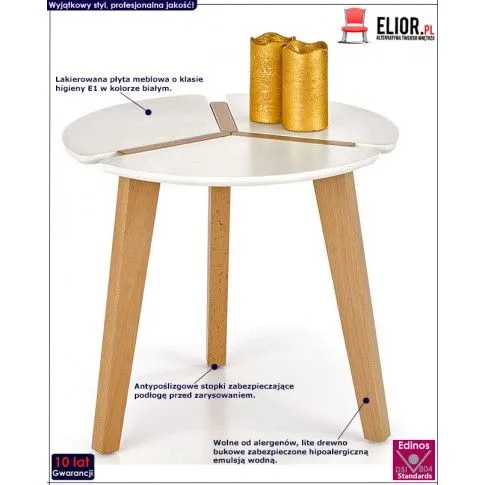 Fotografia Okrągła ława Kirsa - biała z kategorii Salon