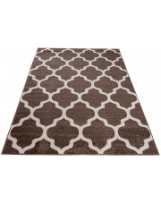 Brązowy dywan prostokątny w marokański wzór - Mistic 3X w sklepie Edinos.pl