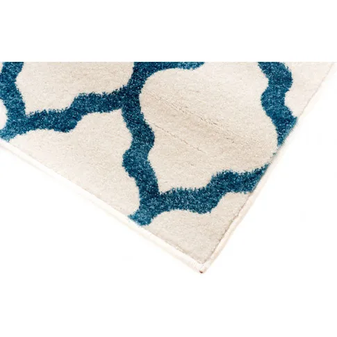 dywanowy chodnik nowoczesny biel niebieski masero 3x