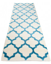 Biało niebieski chodnik dywanowy do przedpokoju - Masero 3X