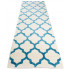 marokański biało niebieski chodnik dywanowy masero 3x