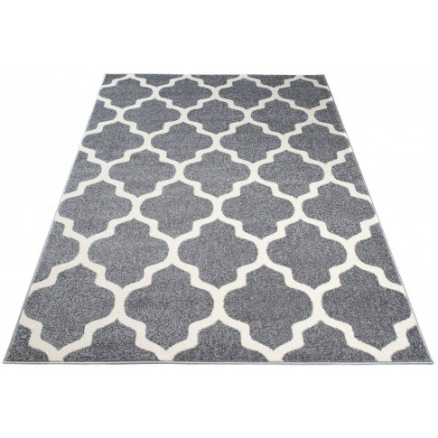 szary dywan nowoczesny prostokątny marokanska koniczyna mistic 3x