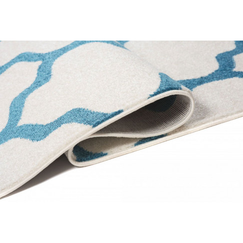 niebieski bialy dywan prostokatny nowoczesny pokojowy mistic 3x