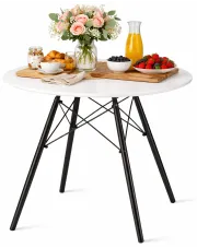 Biały stół kuchenny w stylu skandynawskim - Fivi 7X w sklepie Edinos.pl