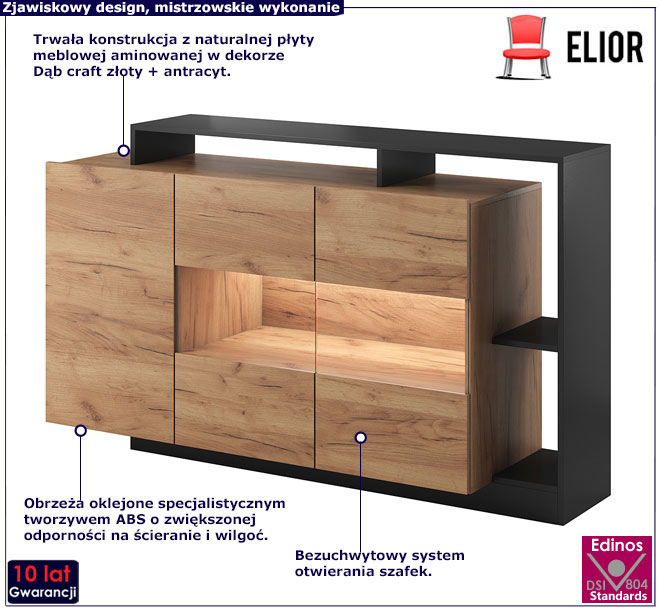 Nowoczesna komoda do salonu Verino 3X